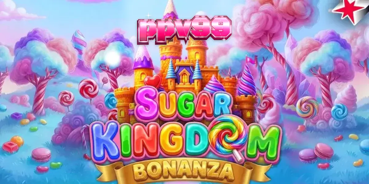 Tampilan visual slot Sugar Kingdom Bonanza dengan tema permen yang ceria